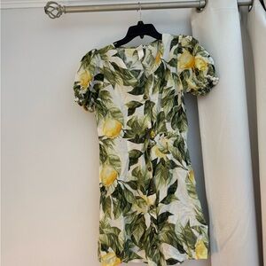 H&M Lemon Print Dress - Green and Yellow
